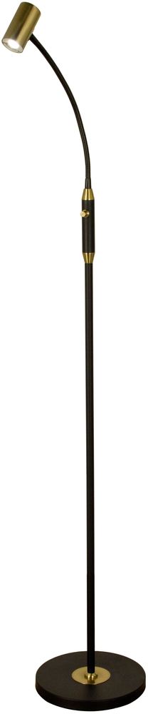 Gusto golvlampa - Svart/matt mässing Gusto golvlampa - Svart/matt mässing