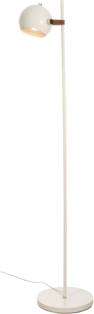 Bow vloerlamp - Wit/bruin/zilver