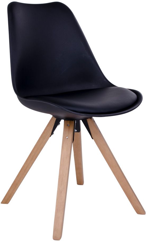 Bergen Eetkamerstoel - Zwart/naturel