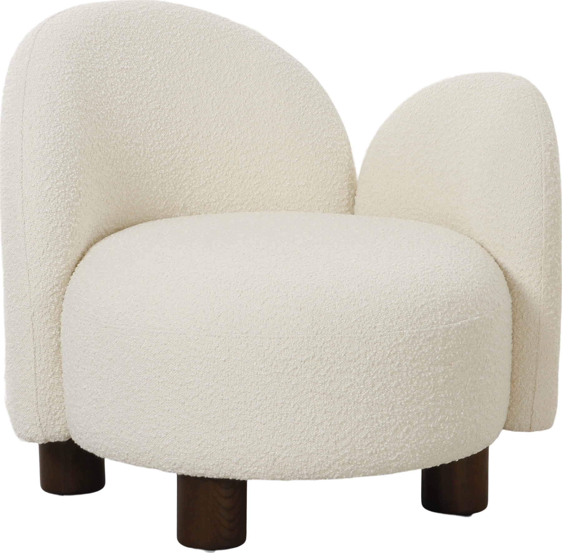 Honolulu fauteuil Wit boucl� links