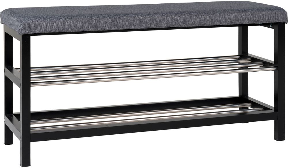 Padova bank met plank - Grijs/zwart
