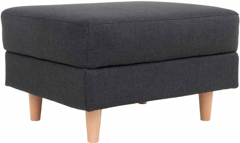 Bologna Sittpuff - Mörkgrå/bok Bologna Sittpuff - Mörkgrå/bok