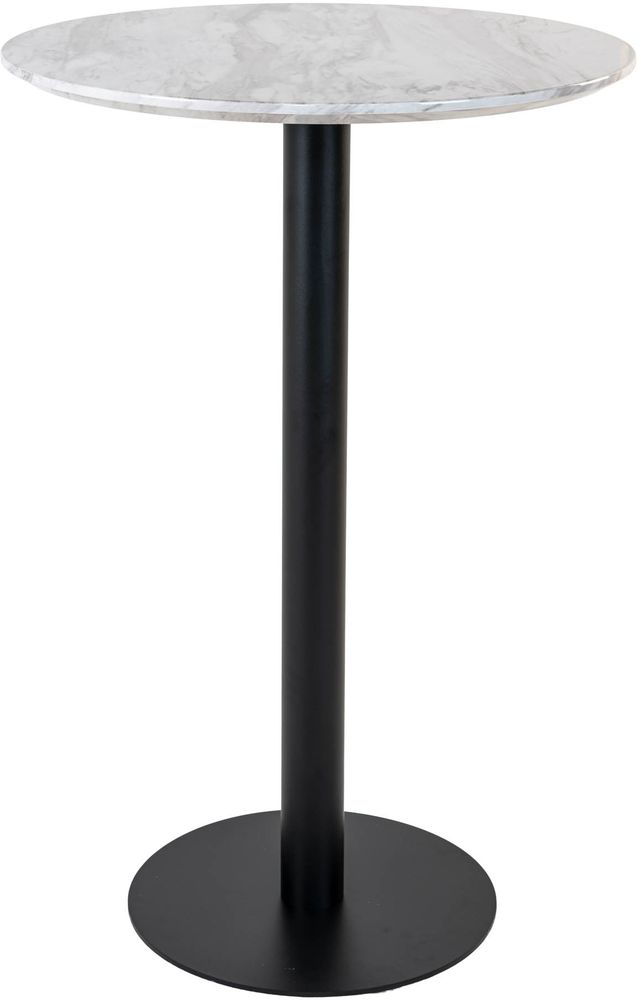 Bolzano Barbord 70 x 70 cm - Marmorimitation/svart