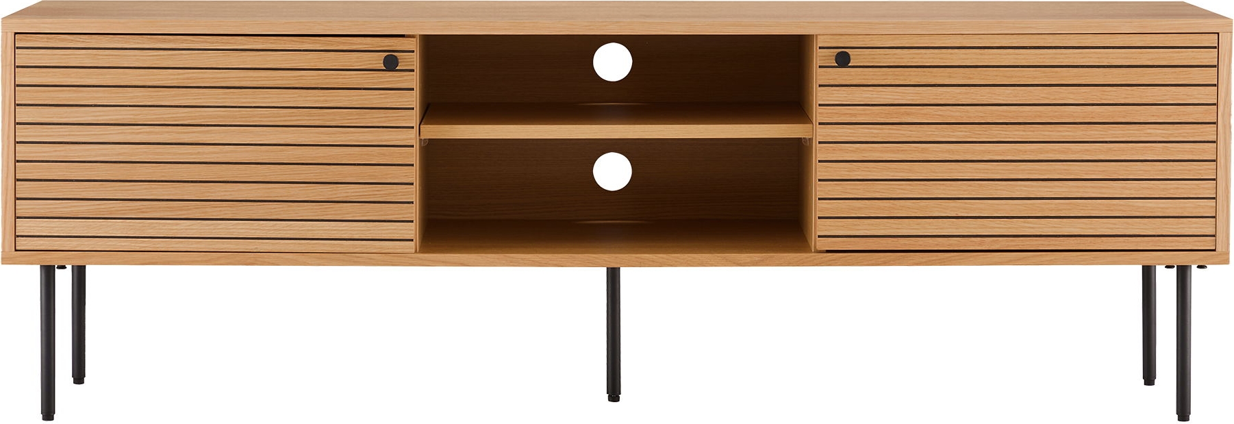 Kyoto TV-standaard - Eiken/zwart