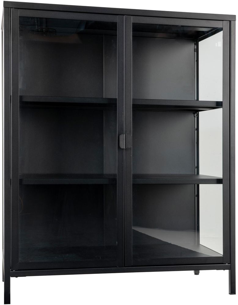Brisbane Vitrinekast 80x40x101,5 cm - Zwart