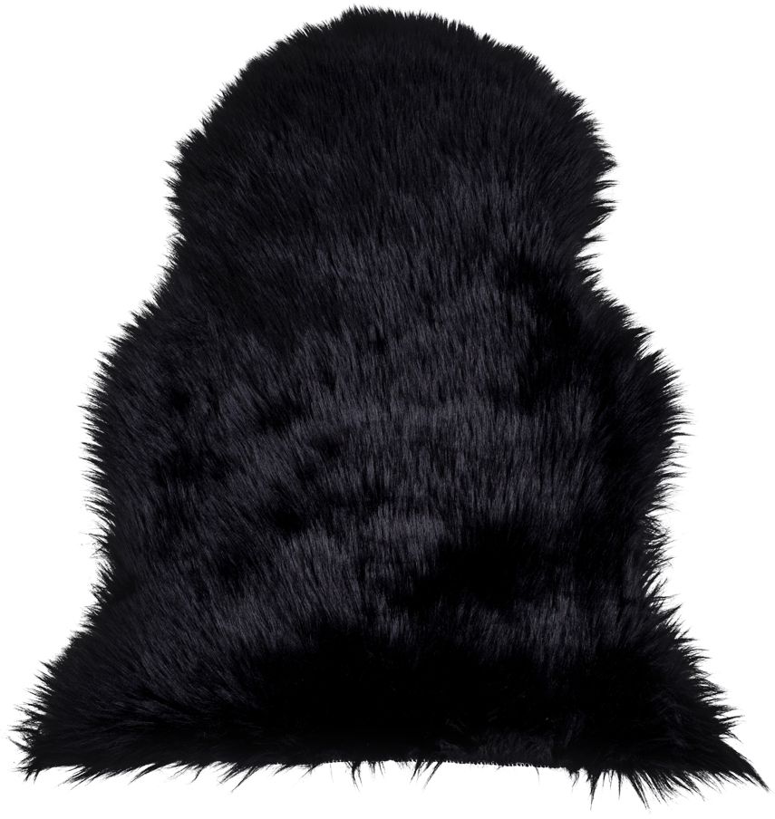 Lammskinn imitation - Svart - 50x85