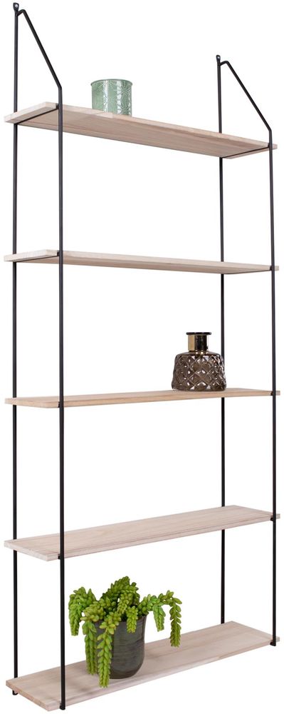 Eindhoven Wandplank - Zwart/fineer