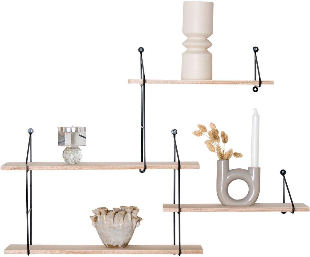 Harlem Wandplank - Zwart/Multiplex