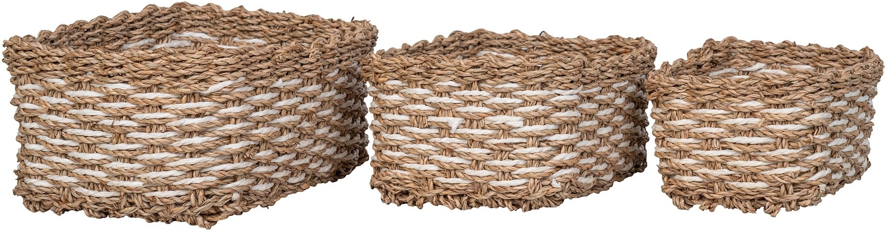 Pala mand - Zeegras/Wit