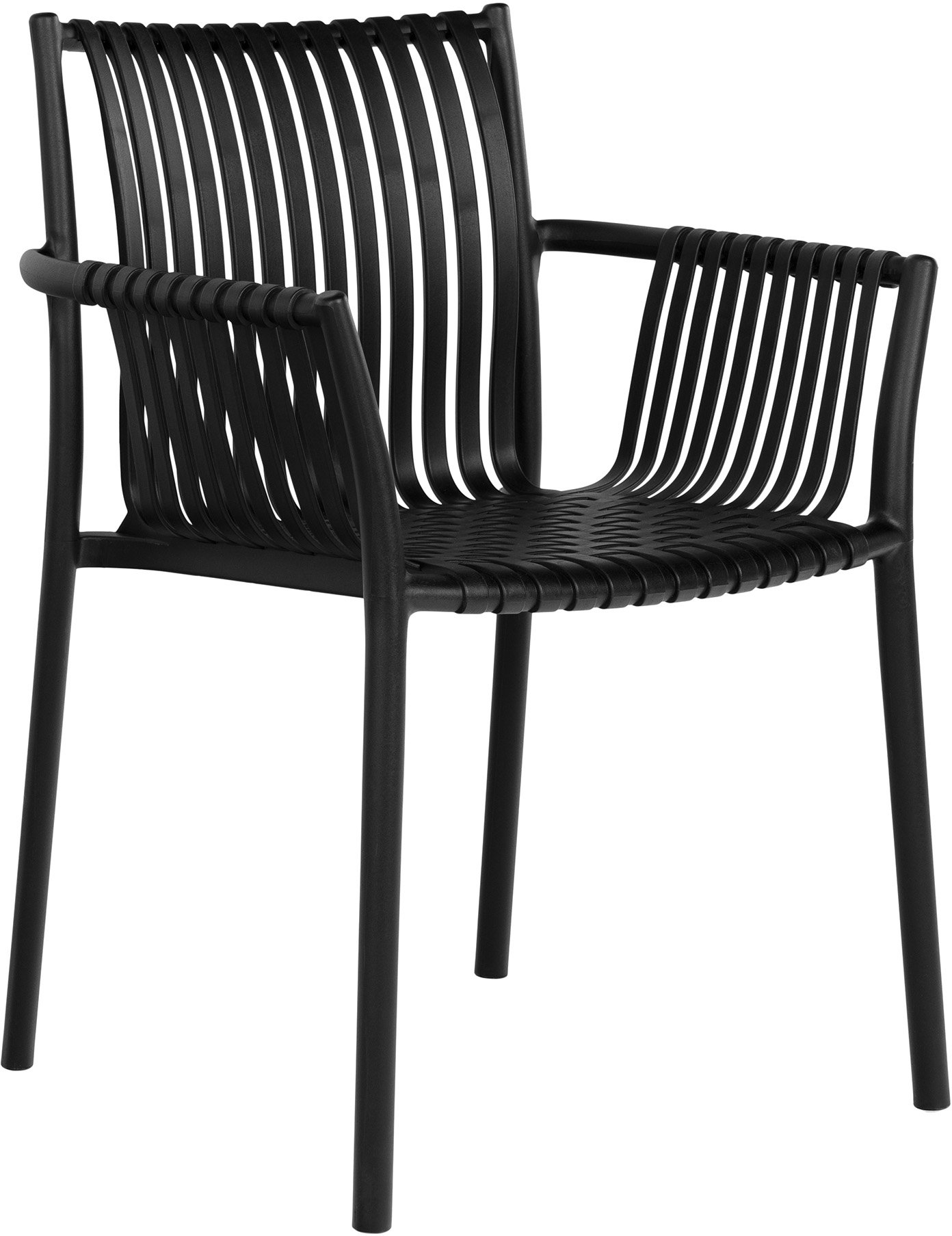 Tulsa zwarte terrasstoel stapelbaar