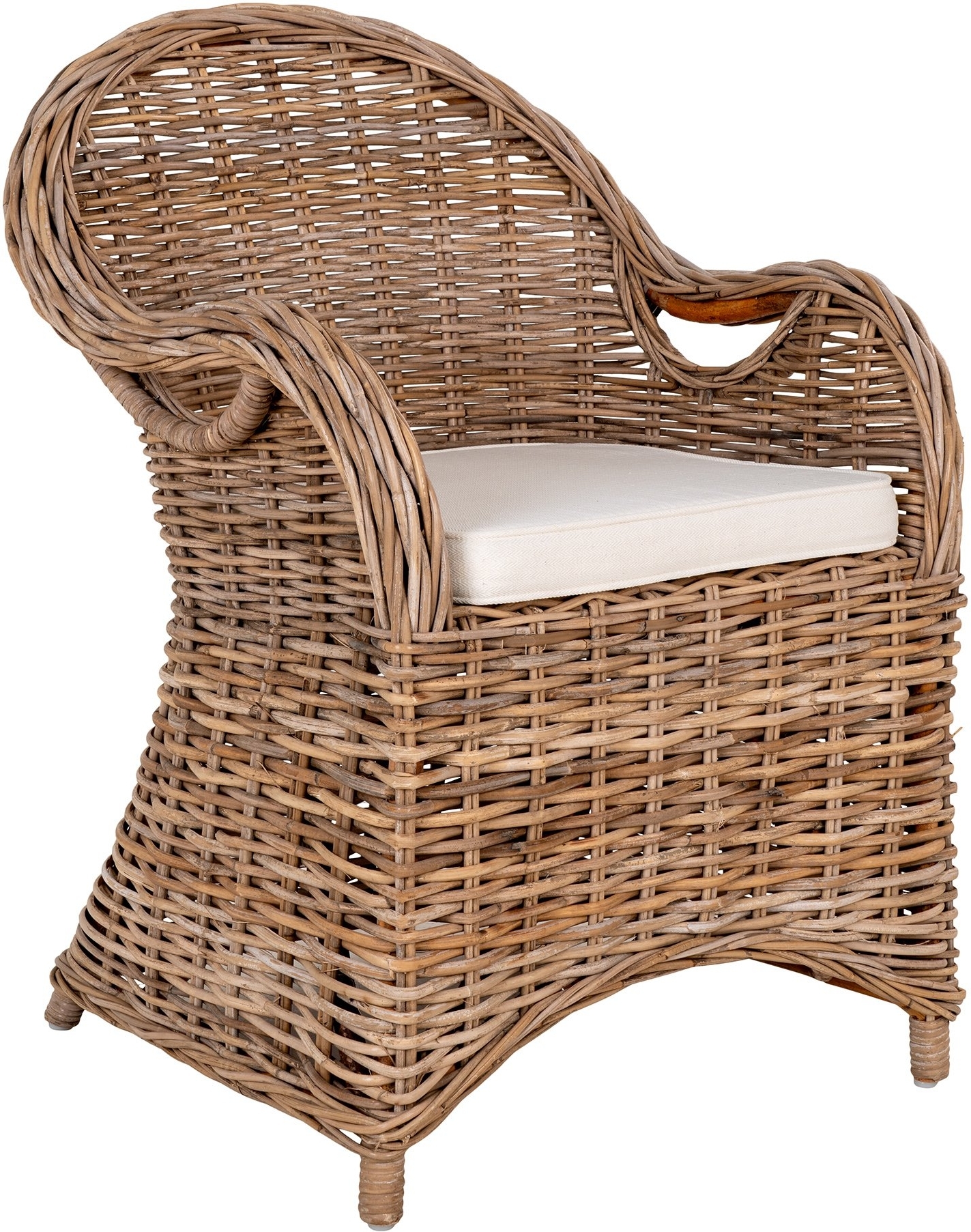 Malaga rotan buitenfauteuil met kussen