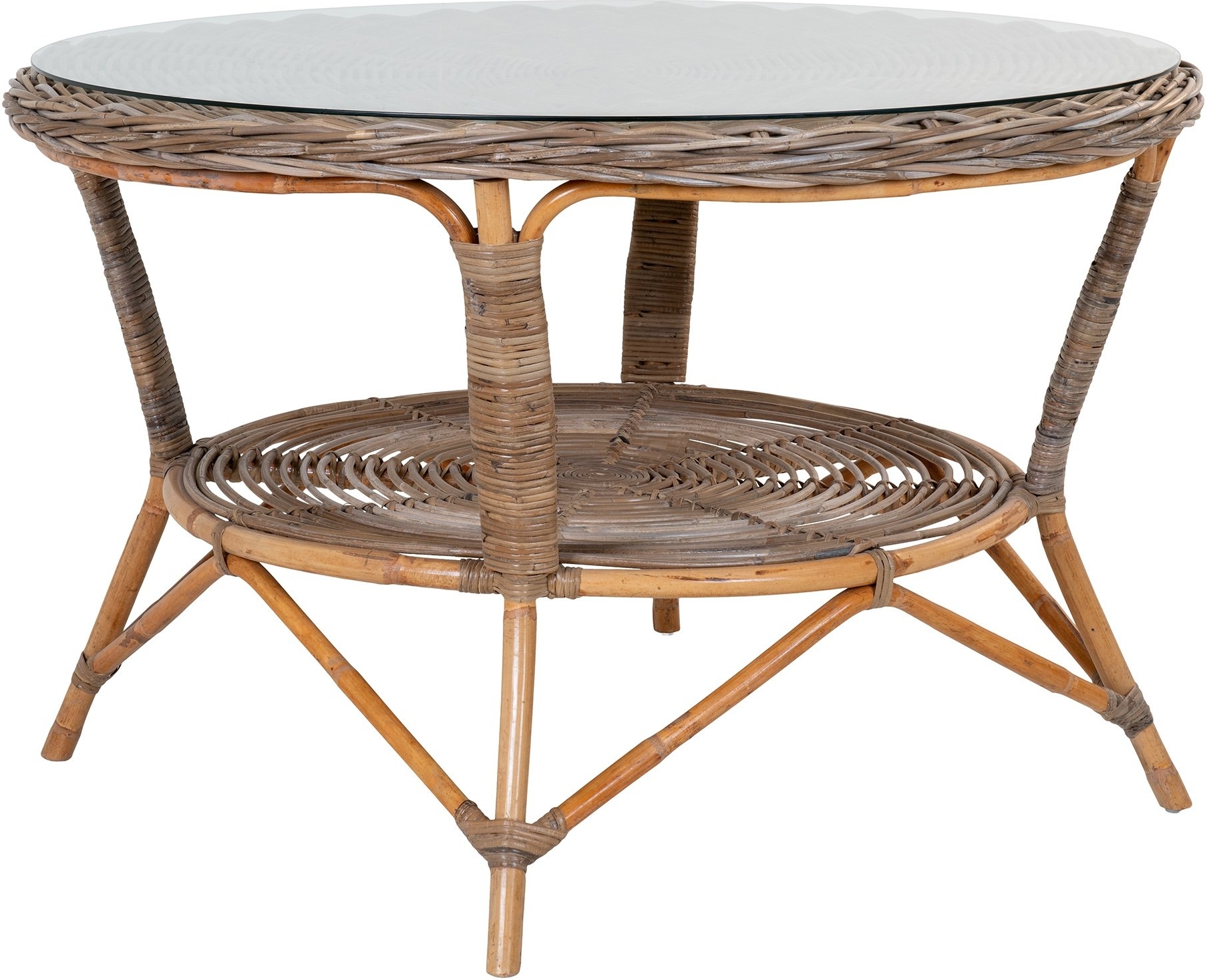 Larisa buiten eettafel �120 cm - Kubus rotan/Grijs