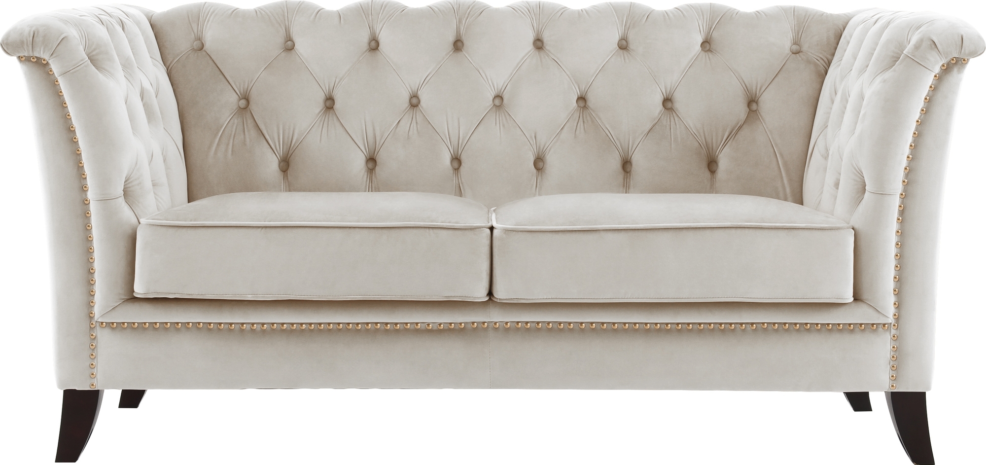 Bank 2-zits chesterfield beige - Milton Bank 2-zits chesterfield beige - Milton