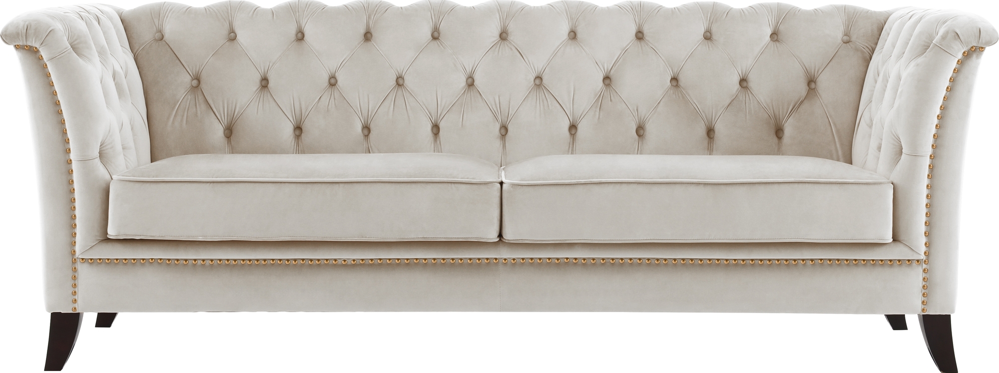 Bank 3-zits Chesterfield beige - Milton