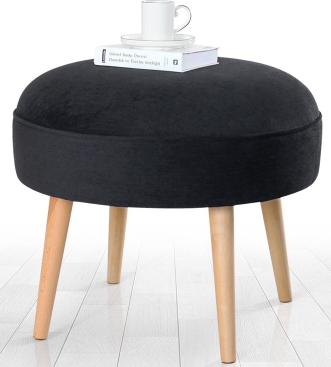 Romley sittpuff - Svart