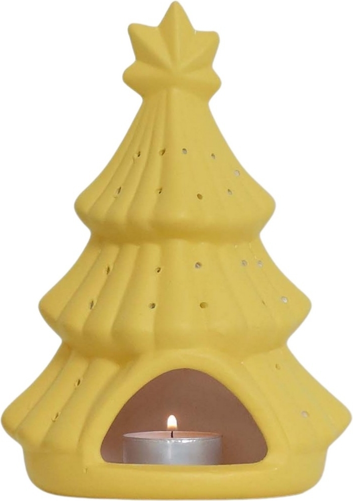 Kerstboomkaarslantaarn - Geel