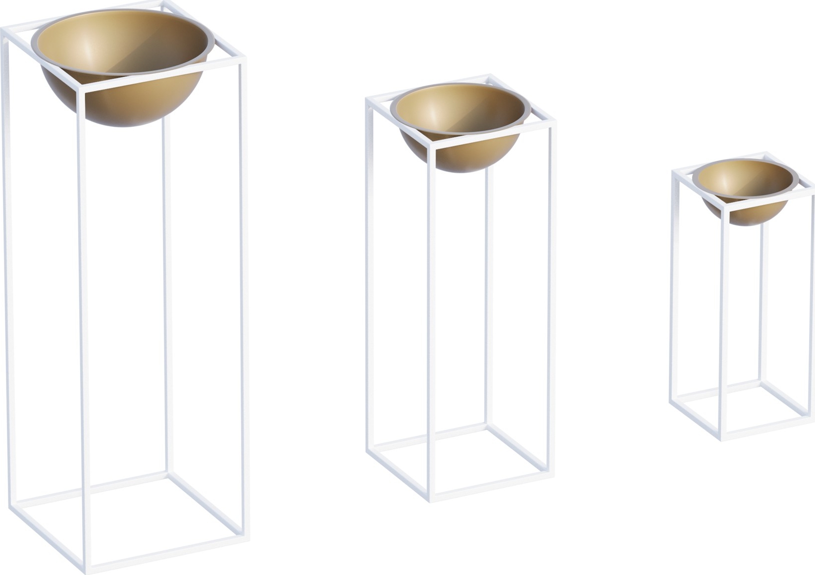 Plato 19 pot - Wit/goud Plato 19 pot - Wit/goud