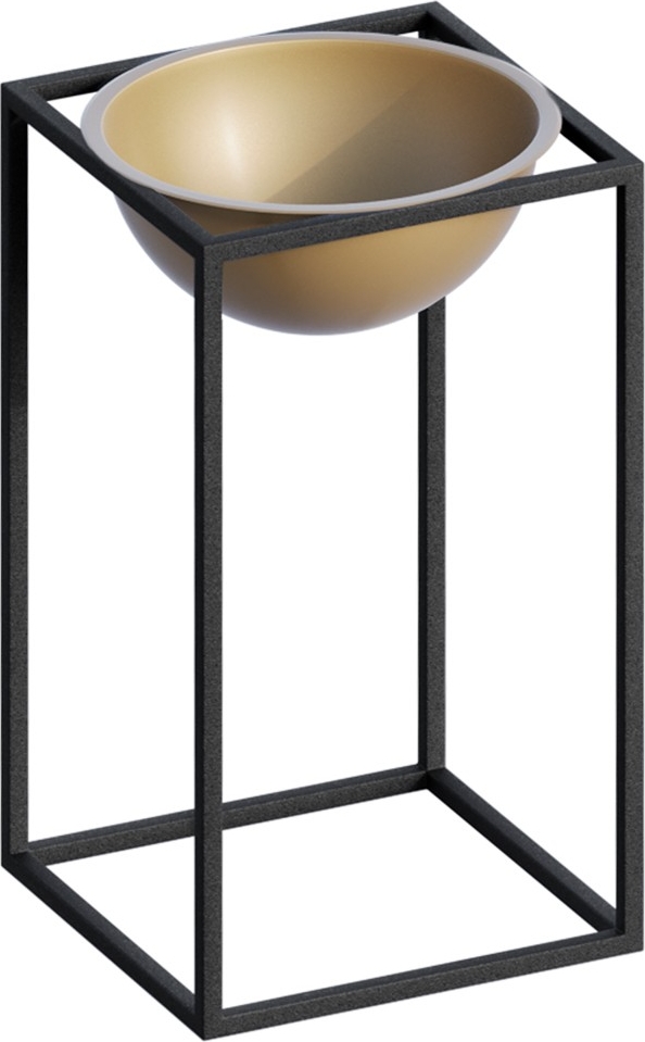 Plato 22 pot - Zwart/goud