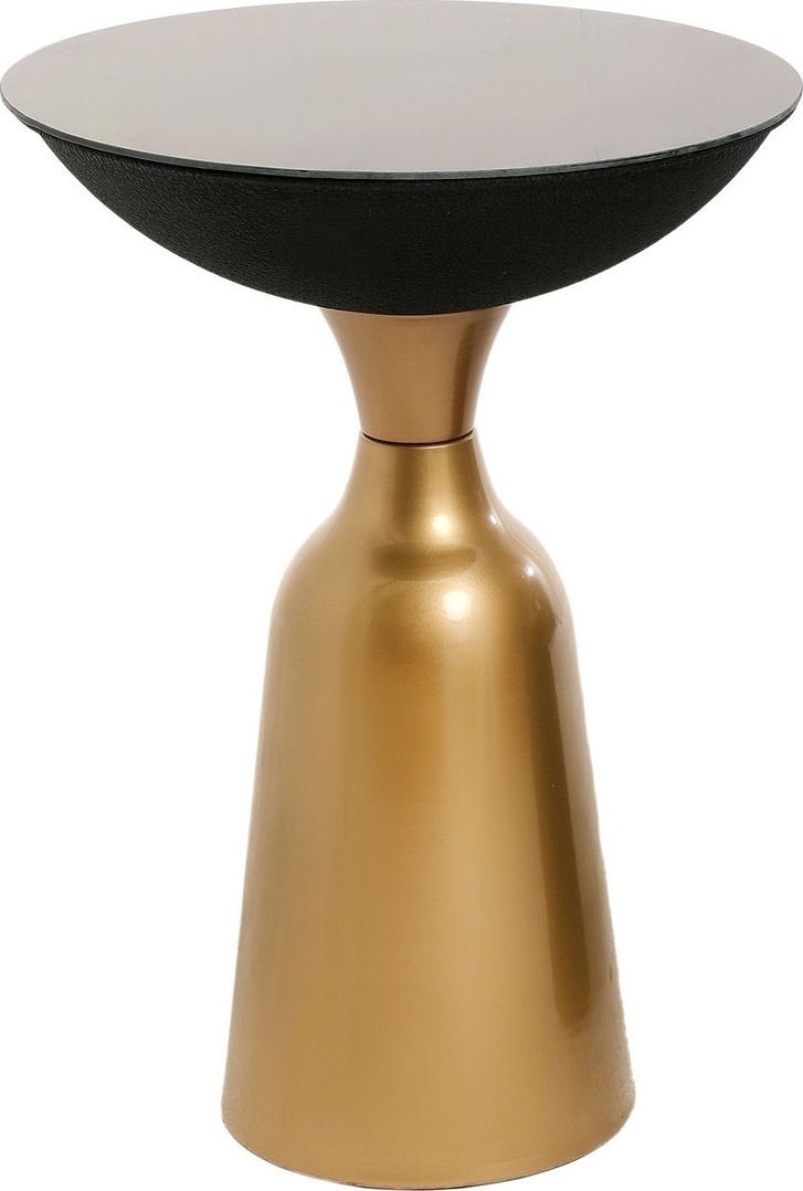 Chalice sidobord 56 cm - Guld/svart