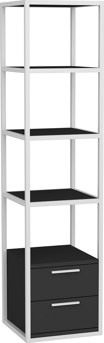 Robbins bokhylla - Vit/antracit