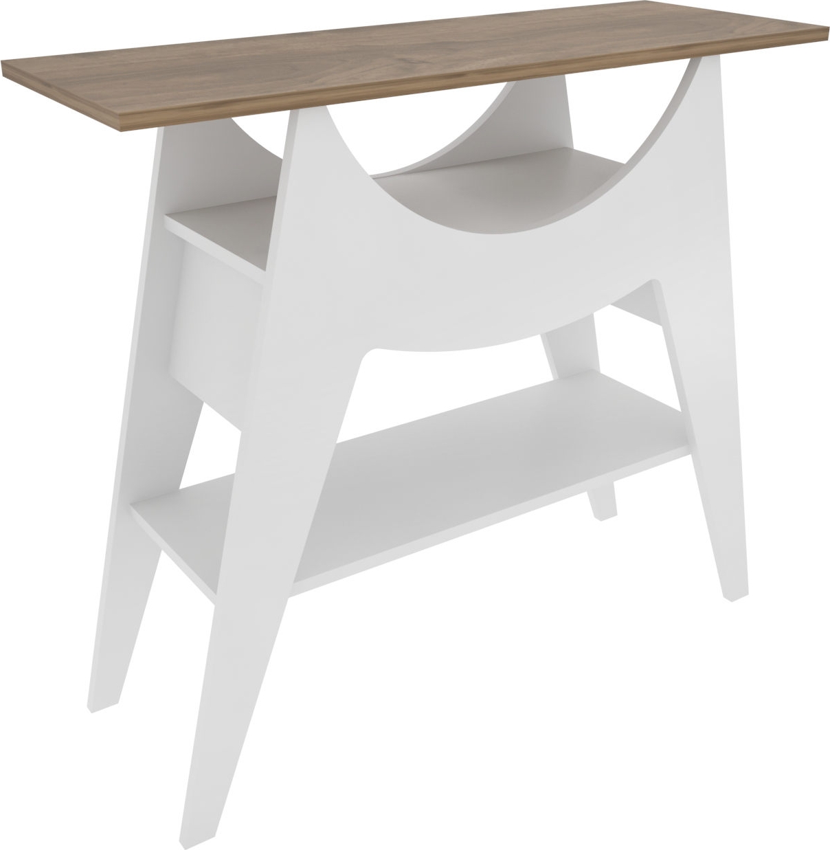 Ese avlastnigsbord 100 x 35 cm - Vit/valnöt Ese avlastnigsbord 100 x 35 cm - Vit/valnöt