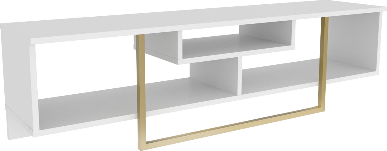 Asal mediabank 150 cm - Wit/goud