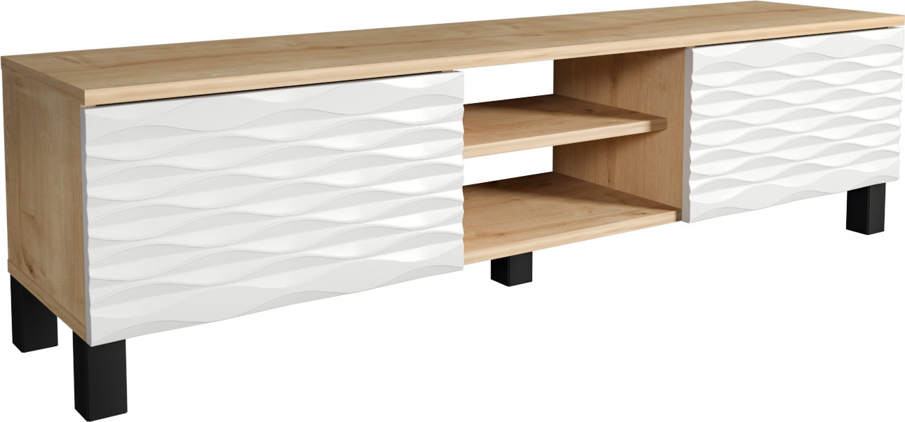 Mediabank Linda - Saffier eiken/wit