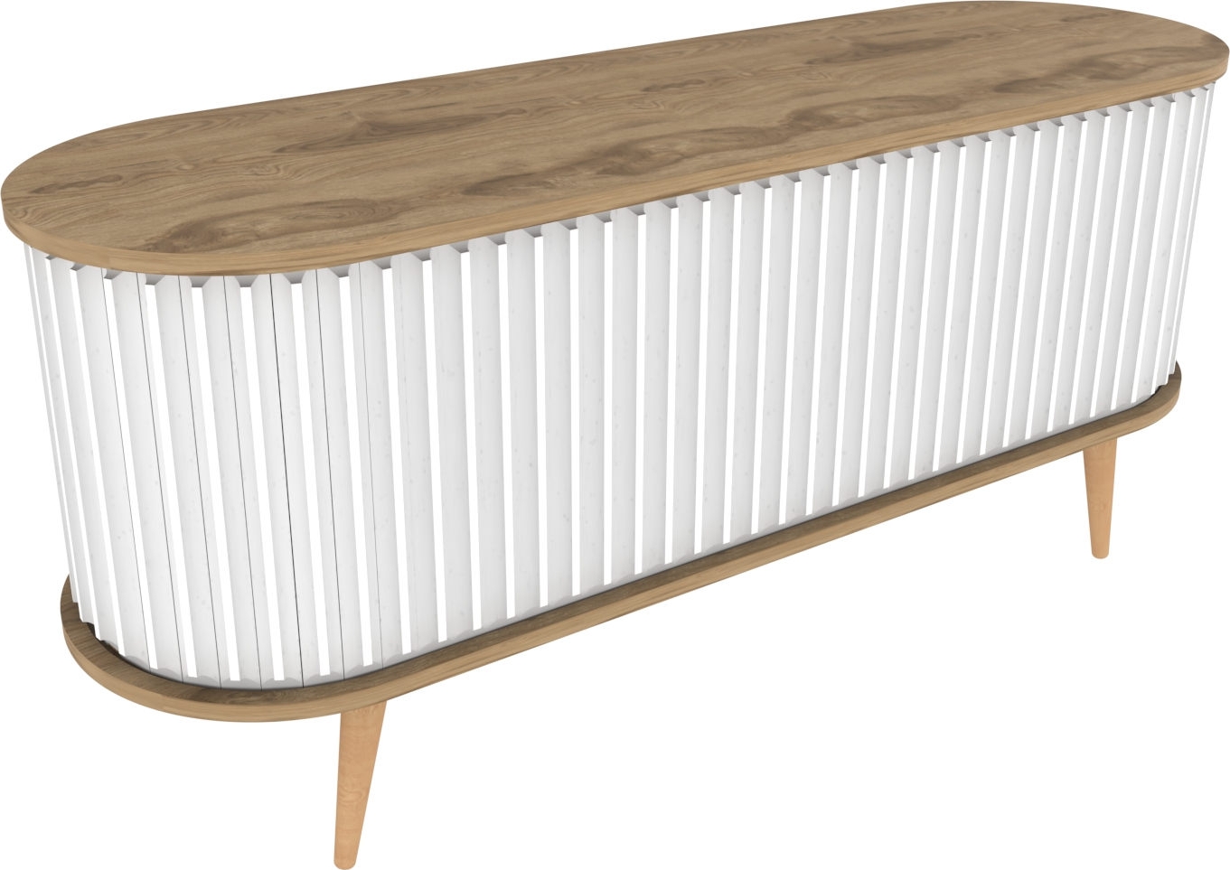 Mediabank Stormy - Eiken/wit