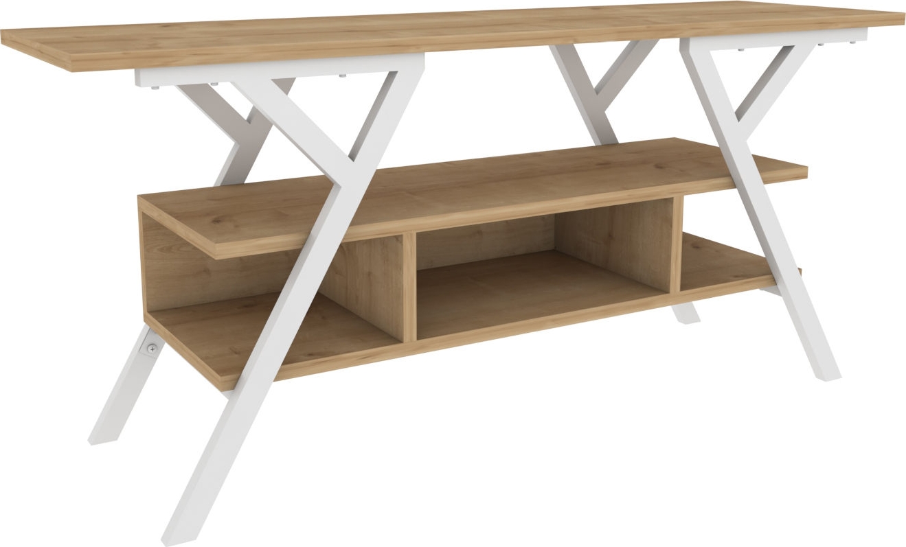 Minerva mediabank - Wit/eiken