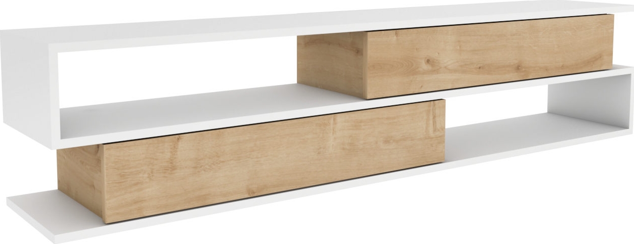 Cortez mediabank - Wit/eiken Cortez mediabank - Wit/eiken