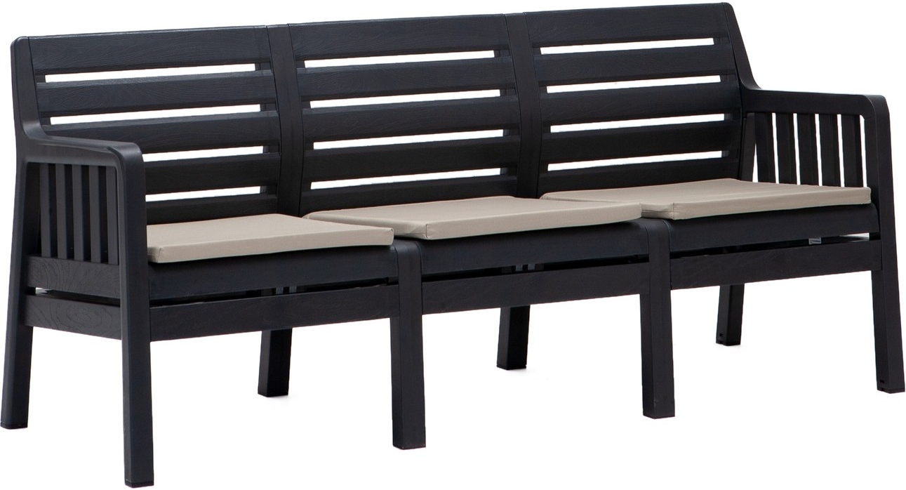 Lara 3-zitsbank - Antraciet Lara 3-zitsbank - Antraciet