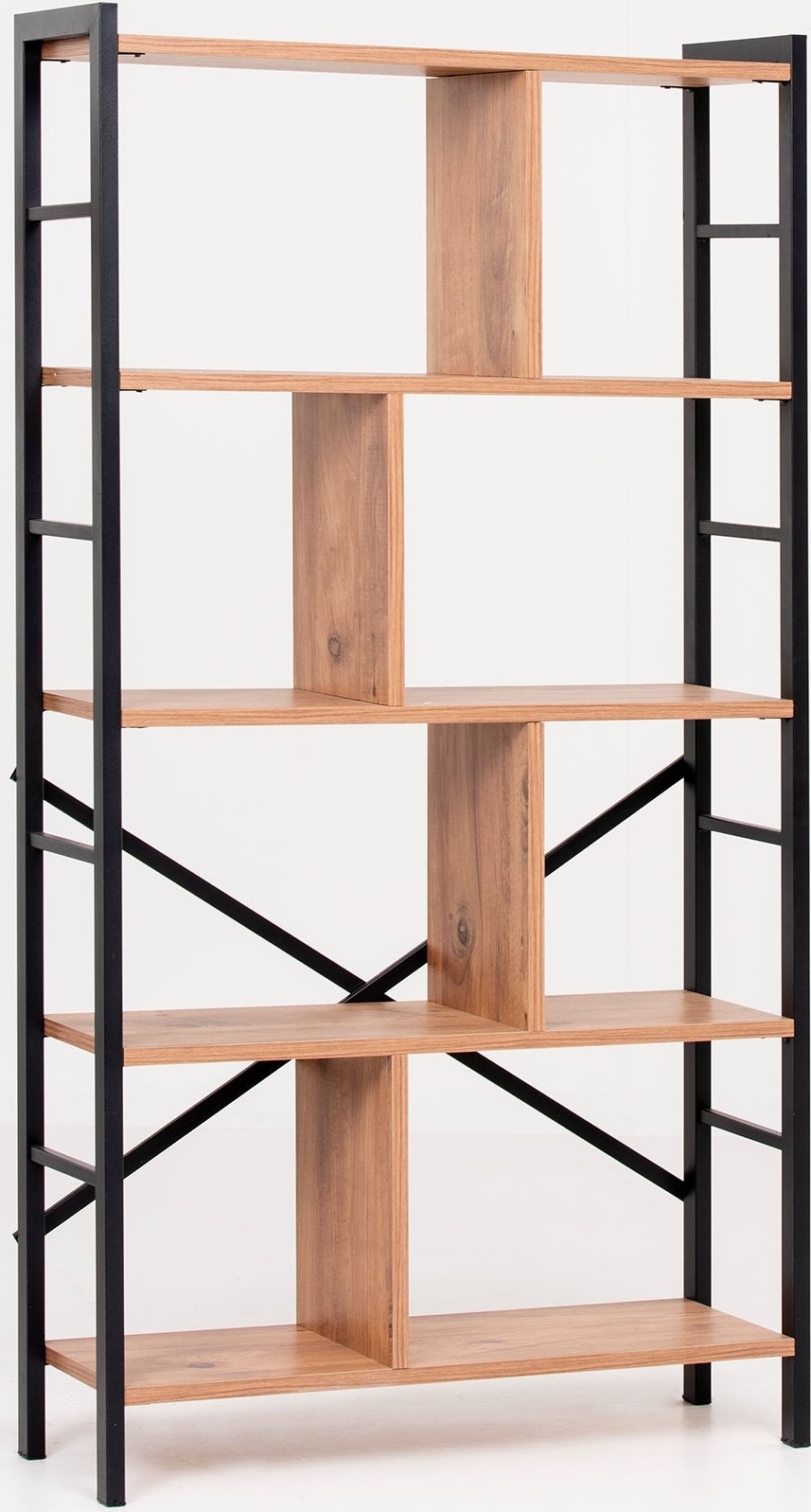 Saul boekenkast - Bruin/zwart Saul boekenkast - Bruin/zwart