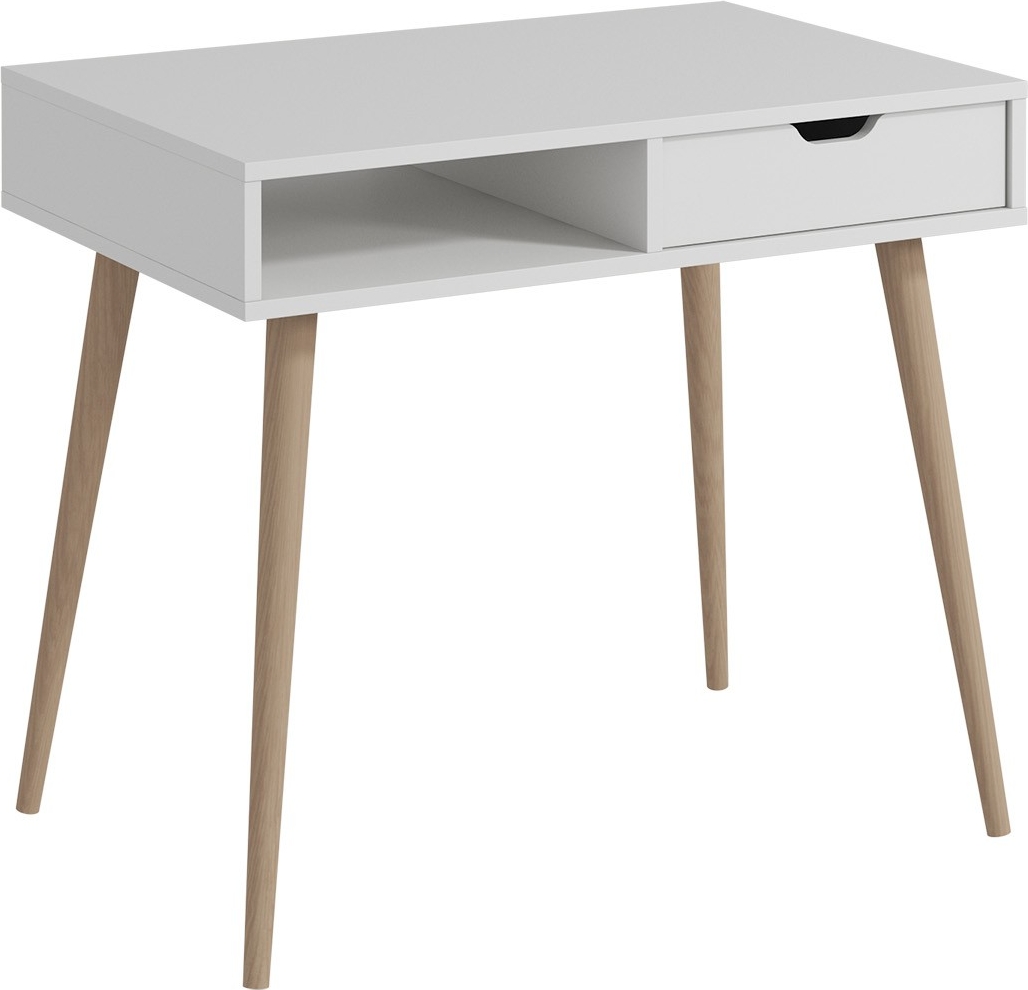 Oferta skrivbord 90 x 60 cm - Vit/tr�