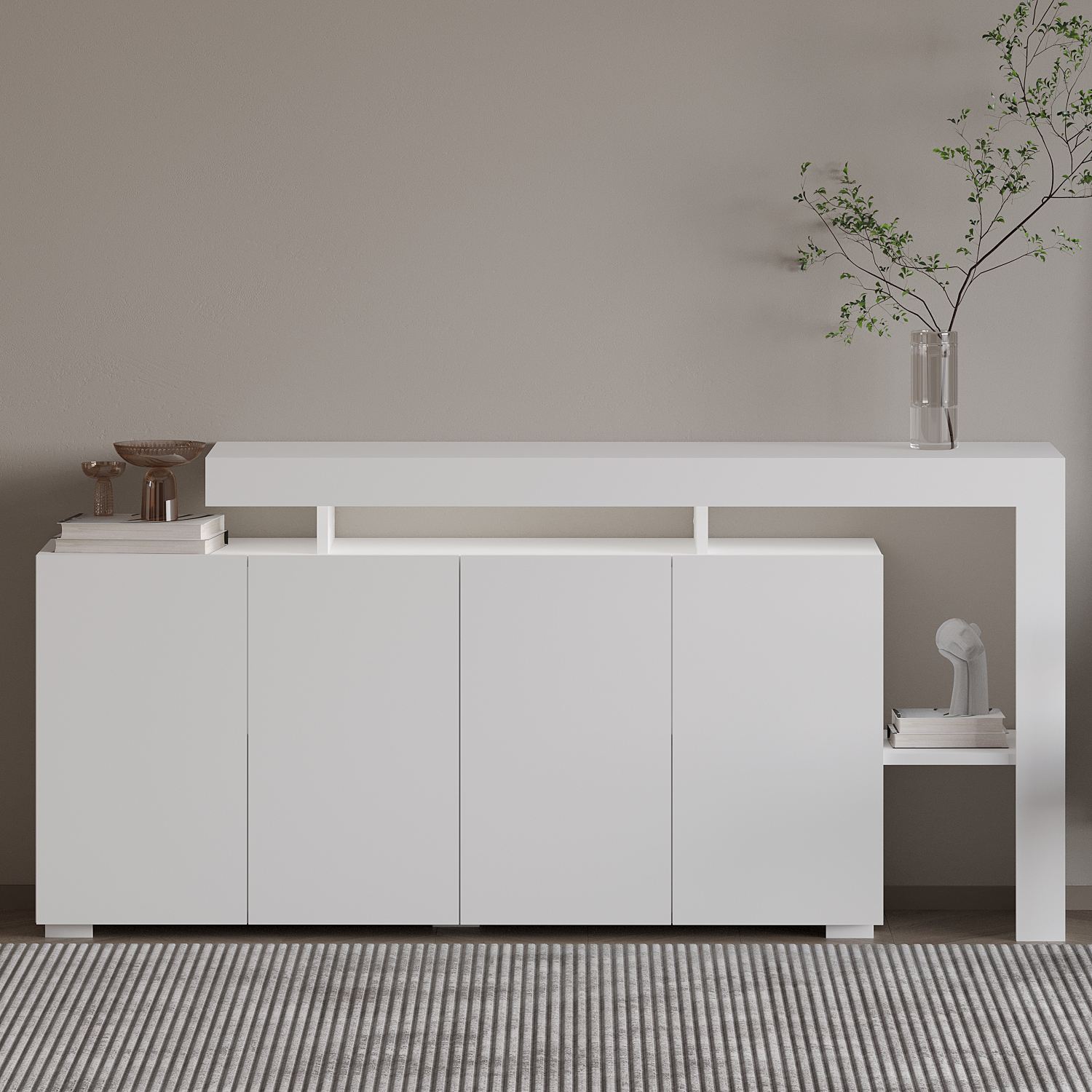 Sideboard Bellan 170 cm - Vit