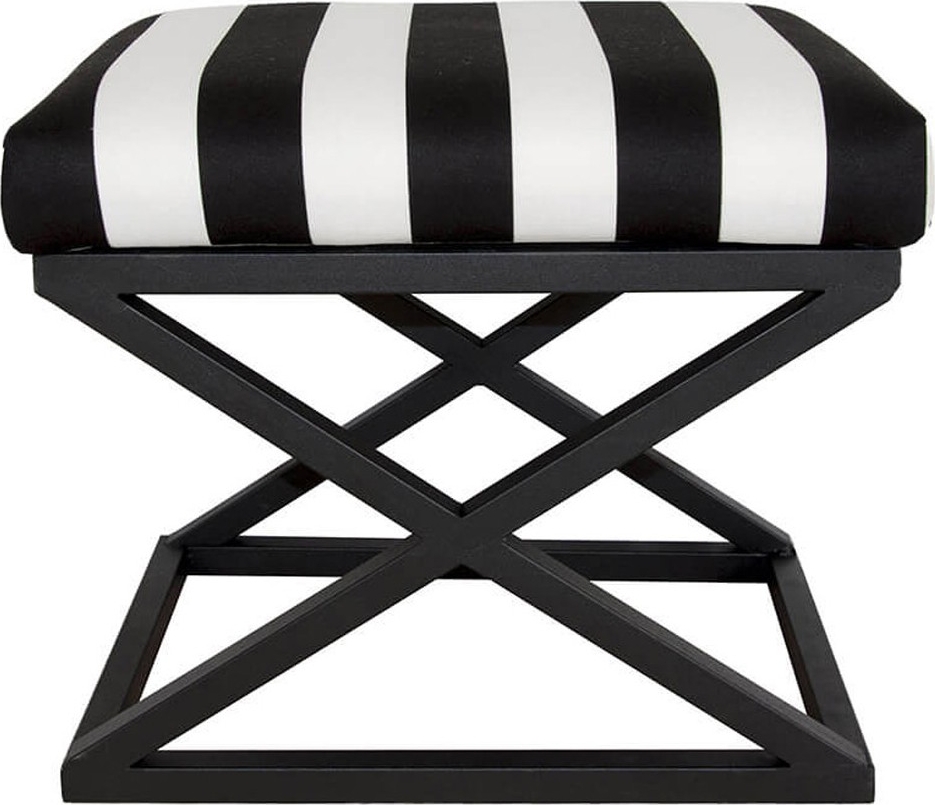 Capraz sittpuff - Svart/vit randig Capraz sittpuff - Svart/vit randig