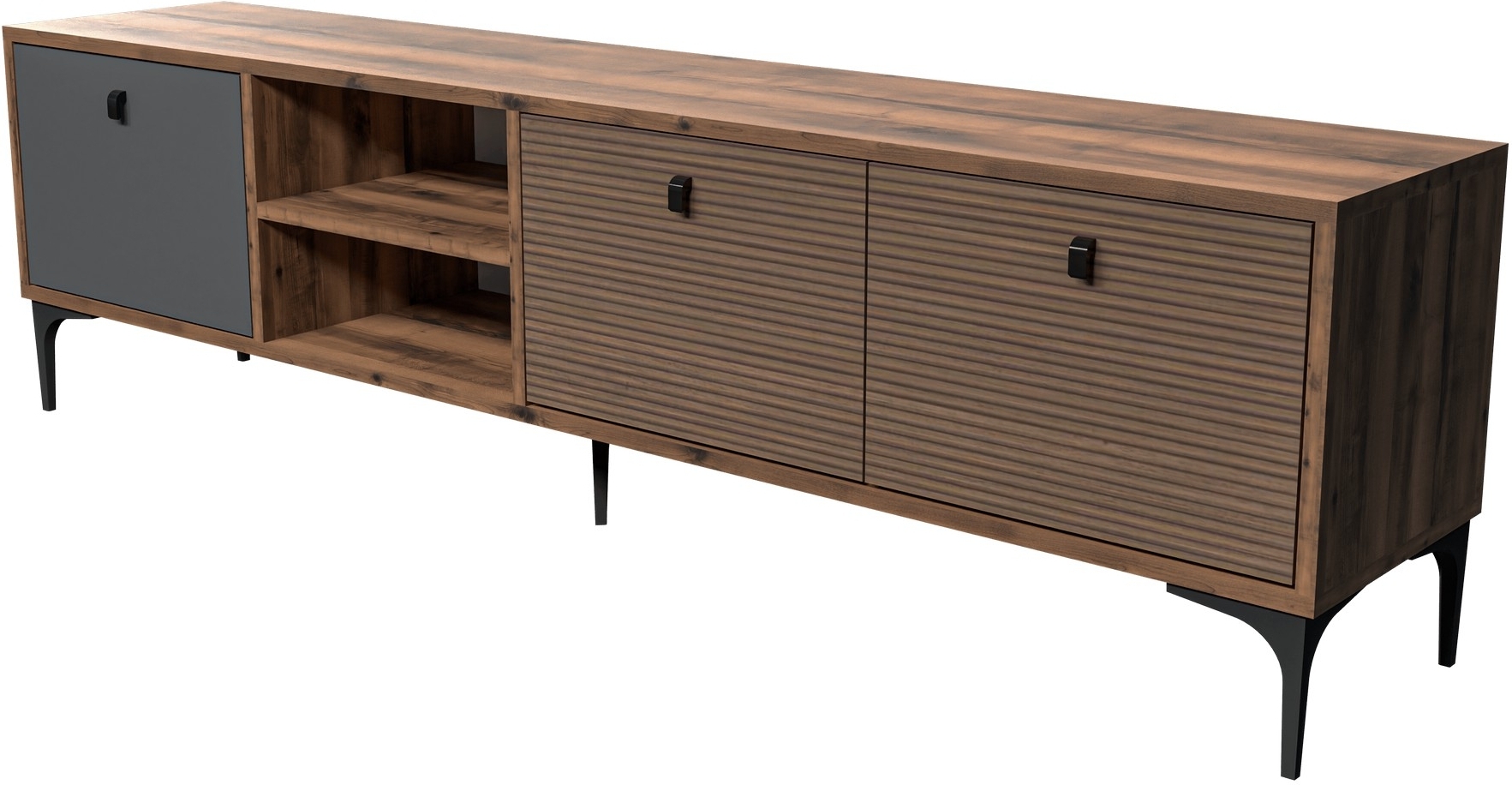 Vision TV-meubel - Walnoot/antraciet