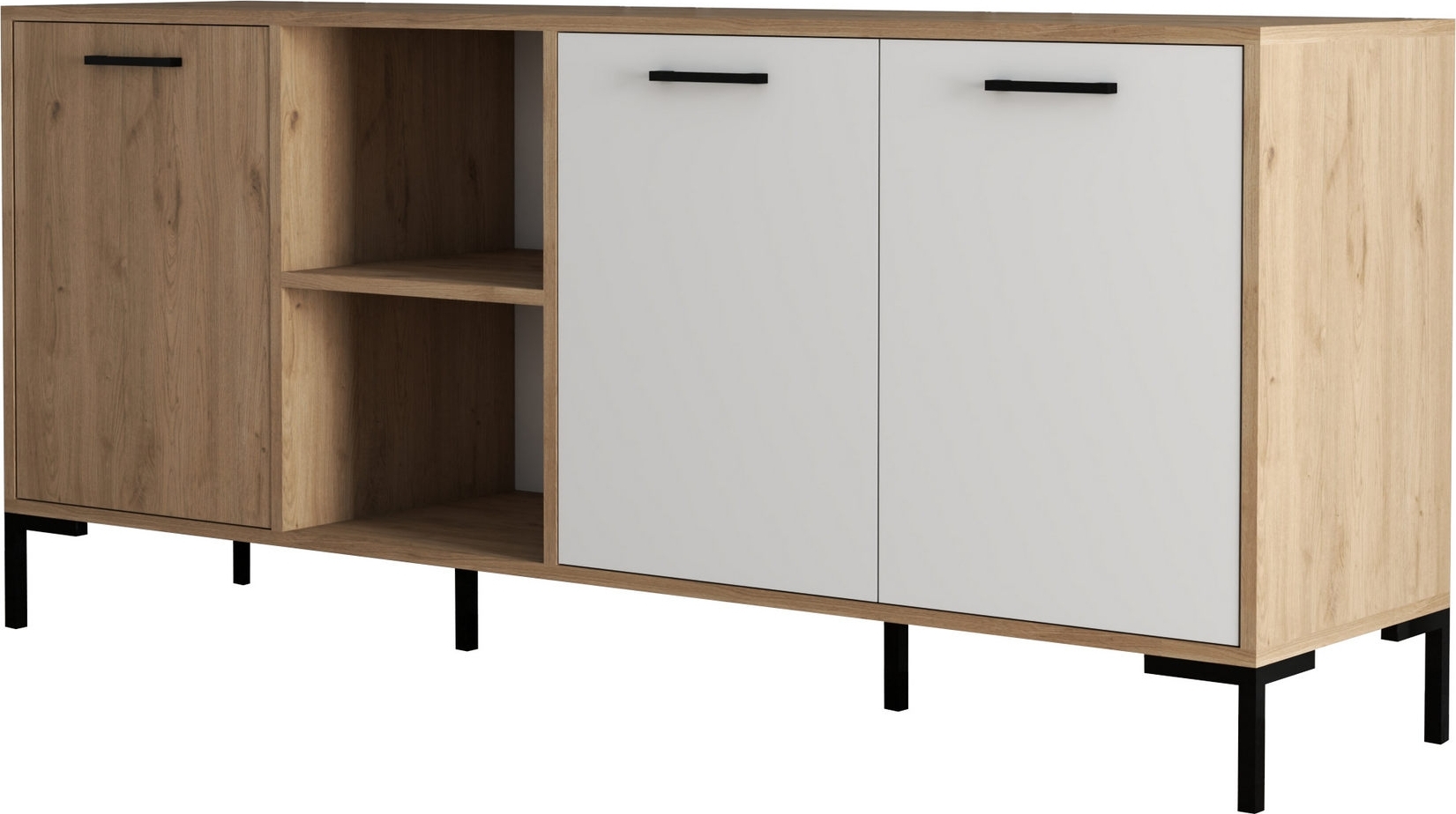Aurora dressoir - Eiken/wit