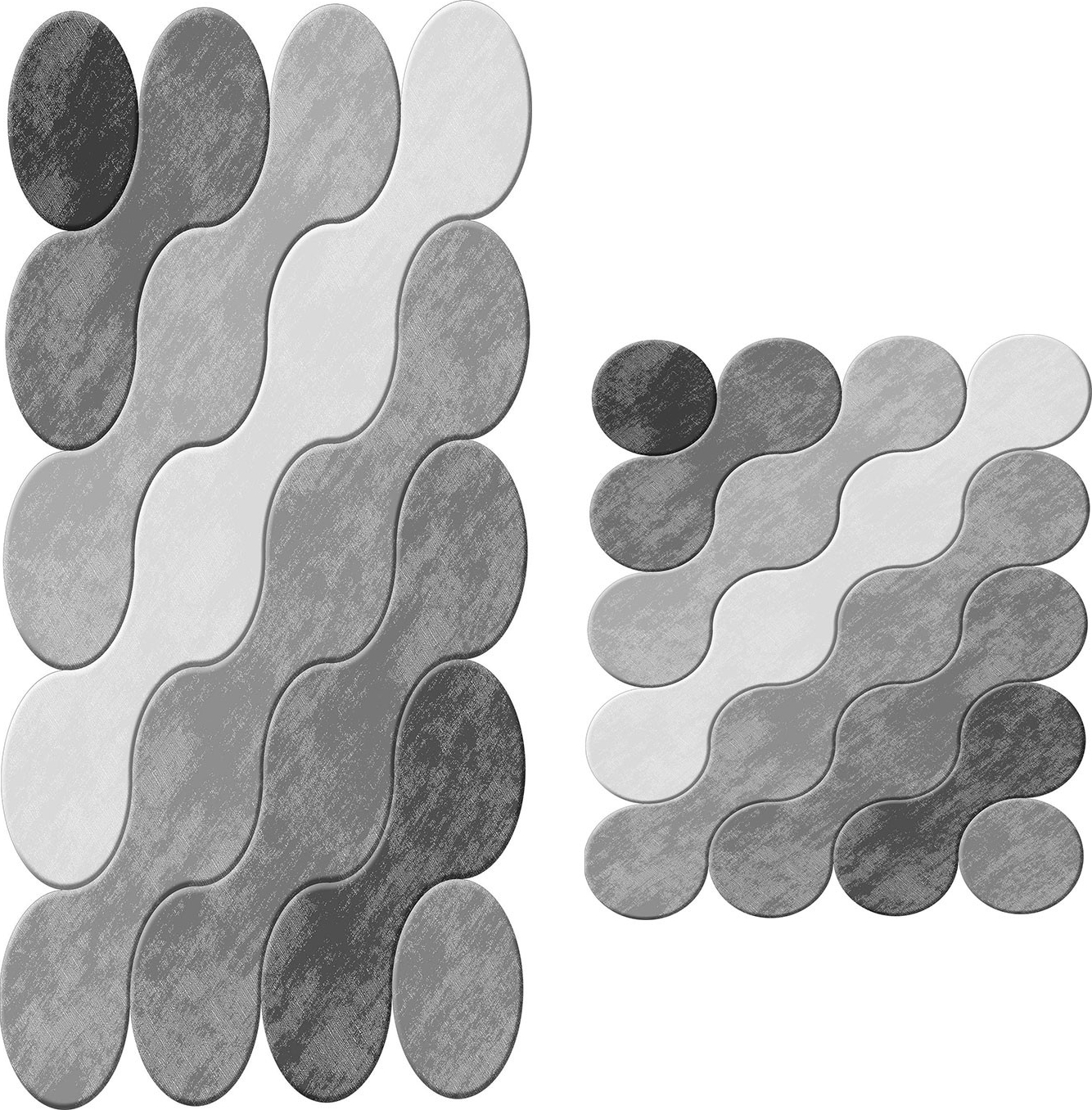 Stippen badkamerkleed - Grijs Stippen badkamerkleed - Grijs