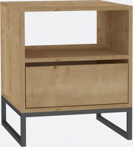 Lindau nachtkastje - Saffier eik Lindau nachtkastje - Saffier eik