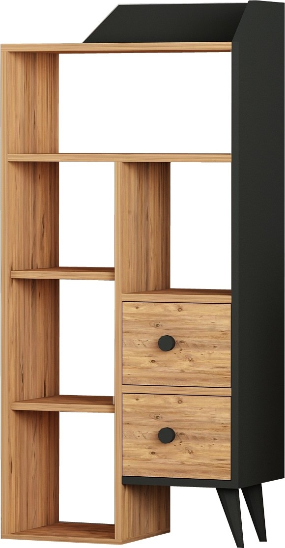 Seren boekenkast - Grenen/zwart Seren boekenkast - Grenen/zwart