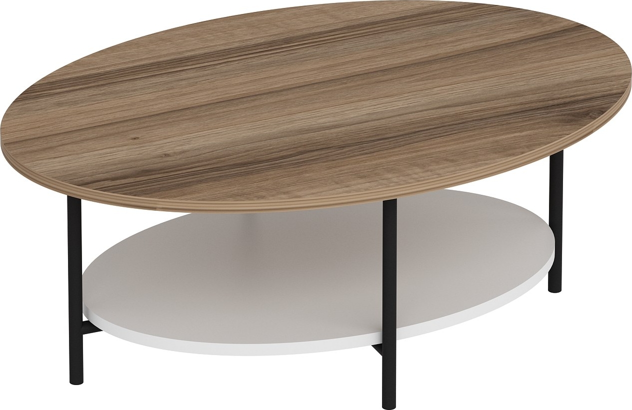 Elis soffbord 90 x 60 cm - Ek/vit