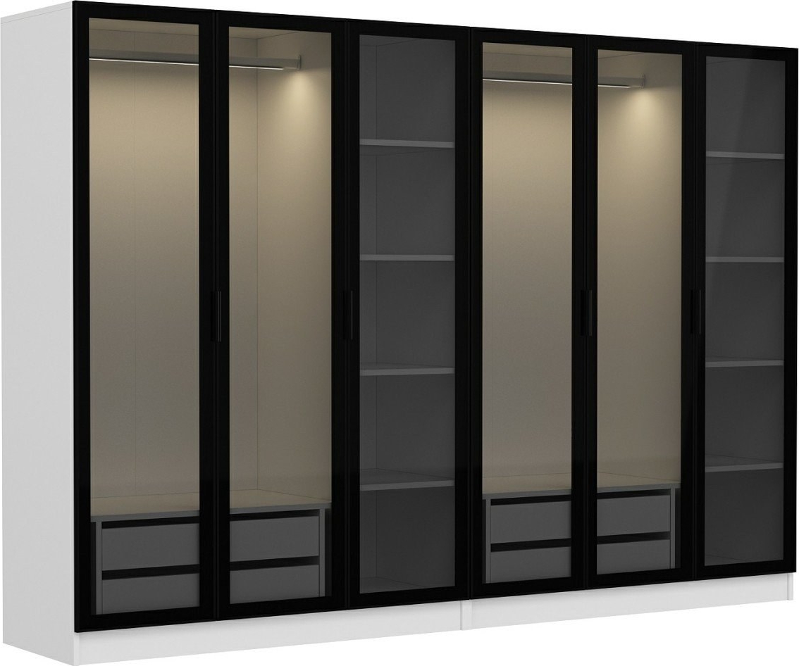 Cavolo kledingkast 270 cm, variant B - Wit Cavolo kledingkast 270 cm, variant B - Wit