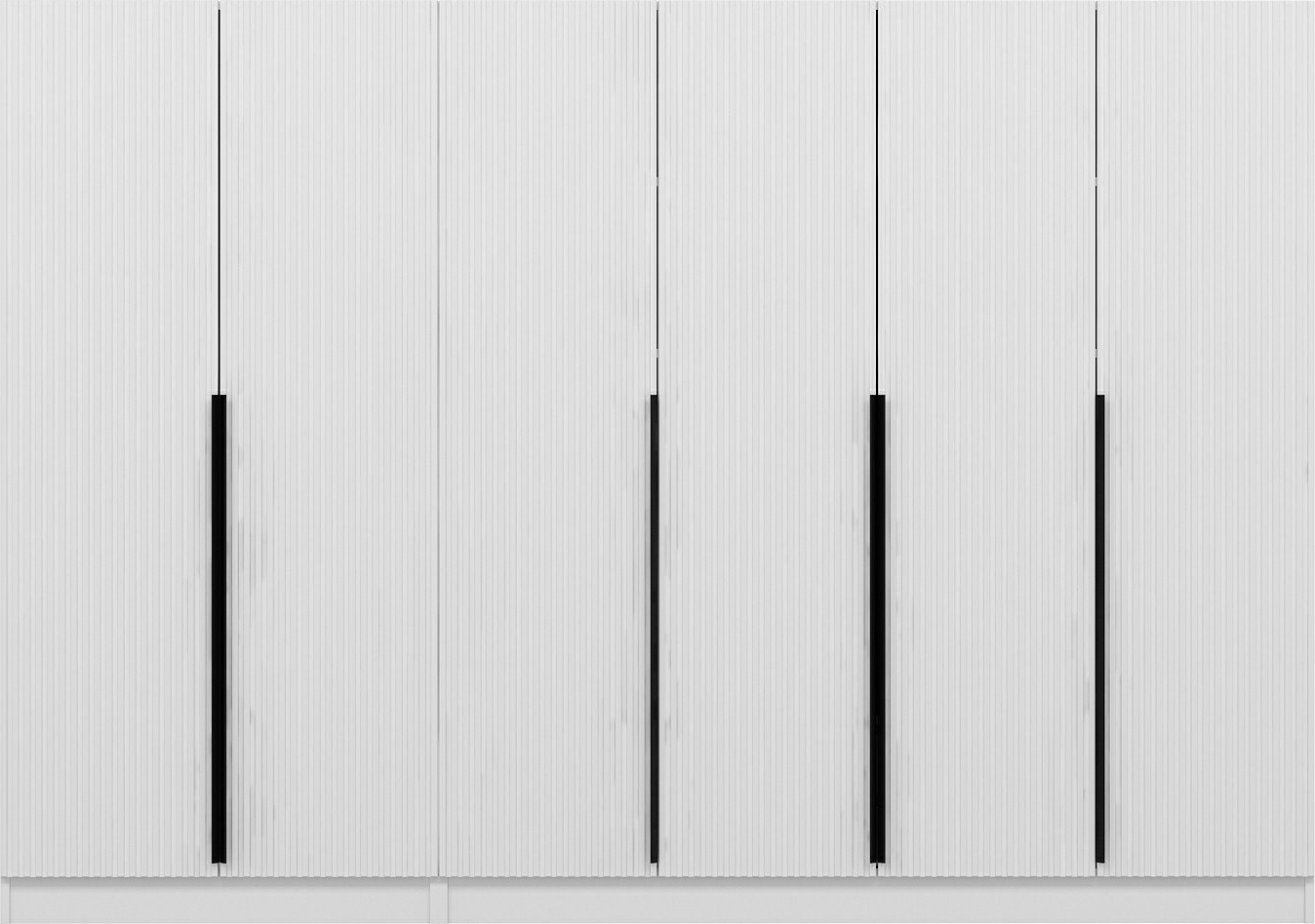 Cikani garderob 270x52x210 cm, variant A - Vit