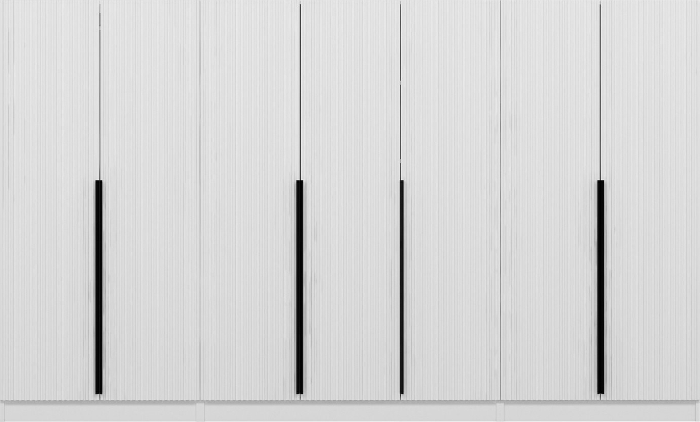 Cikani garderob 315x52x210 cm, variant A - Vit