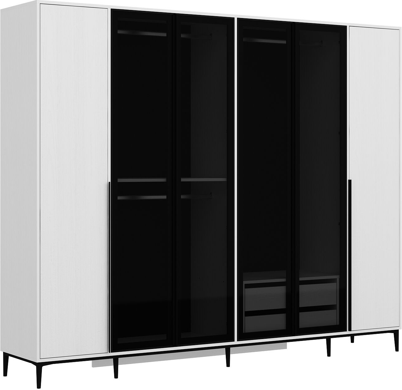 Elevate garderob 268 x 52 x 218 cm - Vit