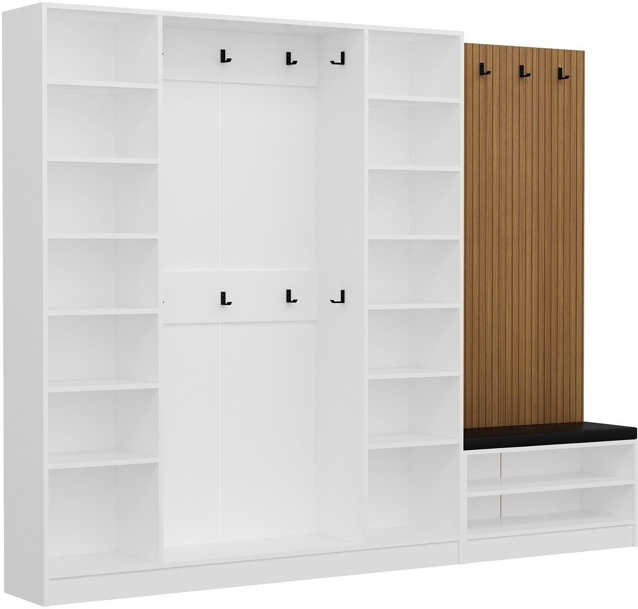 Armadio hallmöbel 270 x 35 x 210 cm - Vit/beige Armadio hallmöbel 270 x 35 x 210 cm - Vit/beige