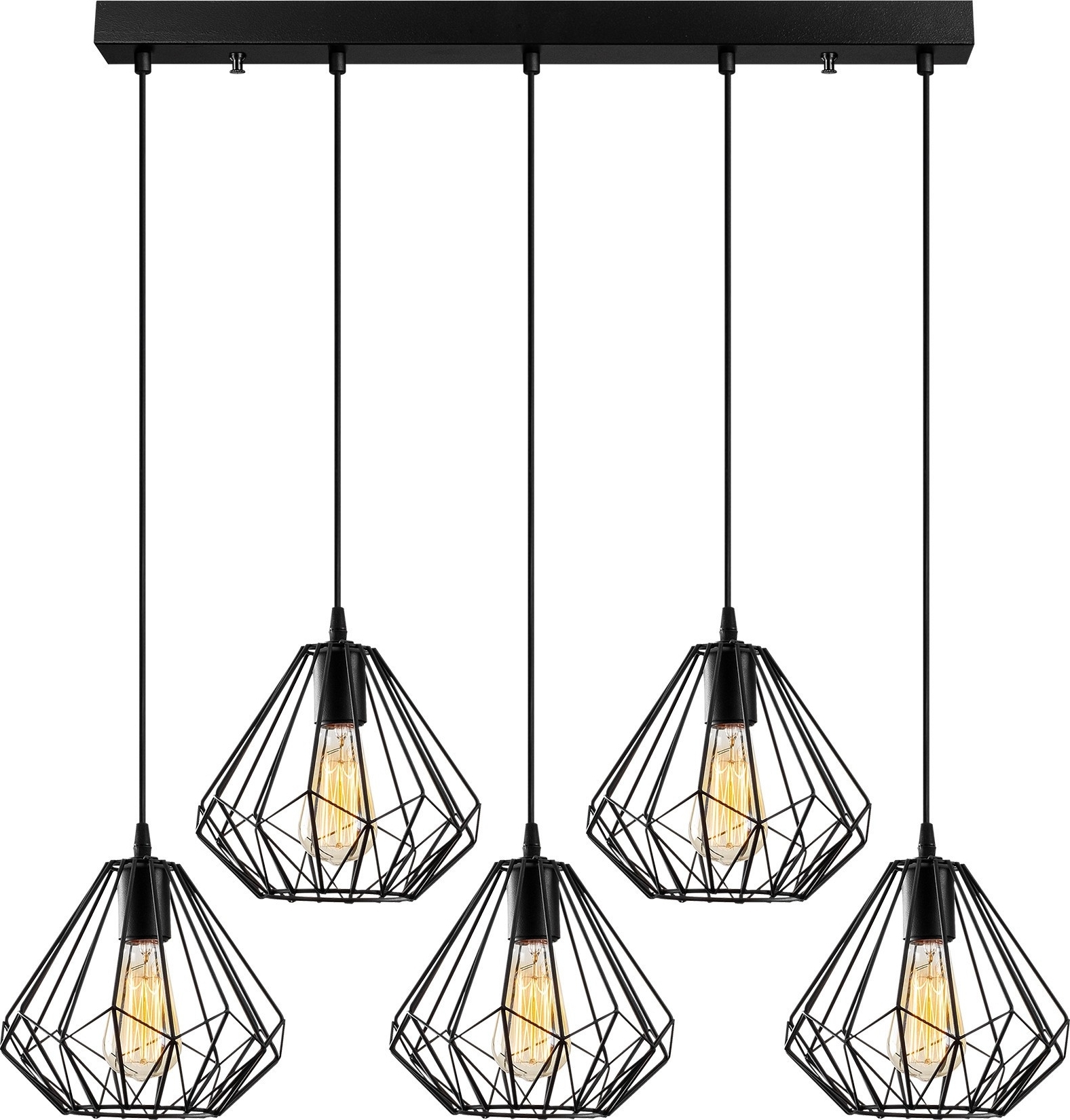 Diamond plafondlamp 704-5S1 - Zwart