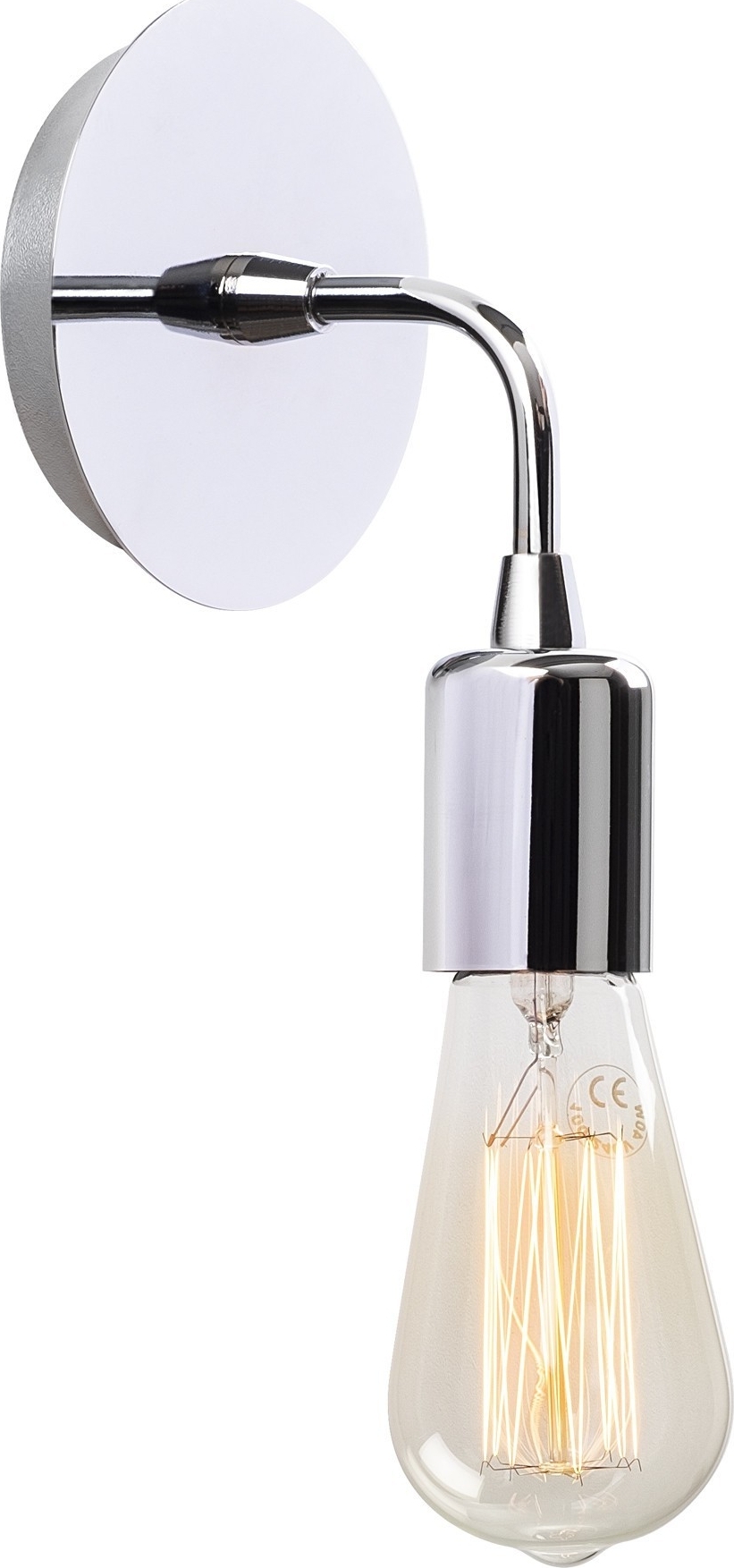 Vägglampa i krom Vägglampa i krom