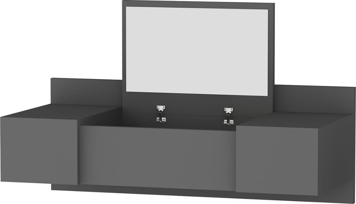 Zakkum sminkbord 100 x 39 cm - Antracit + Karta med m�beltassar p� k�pet!