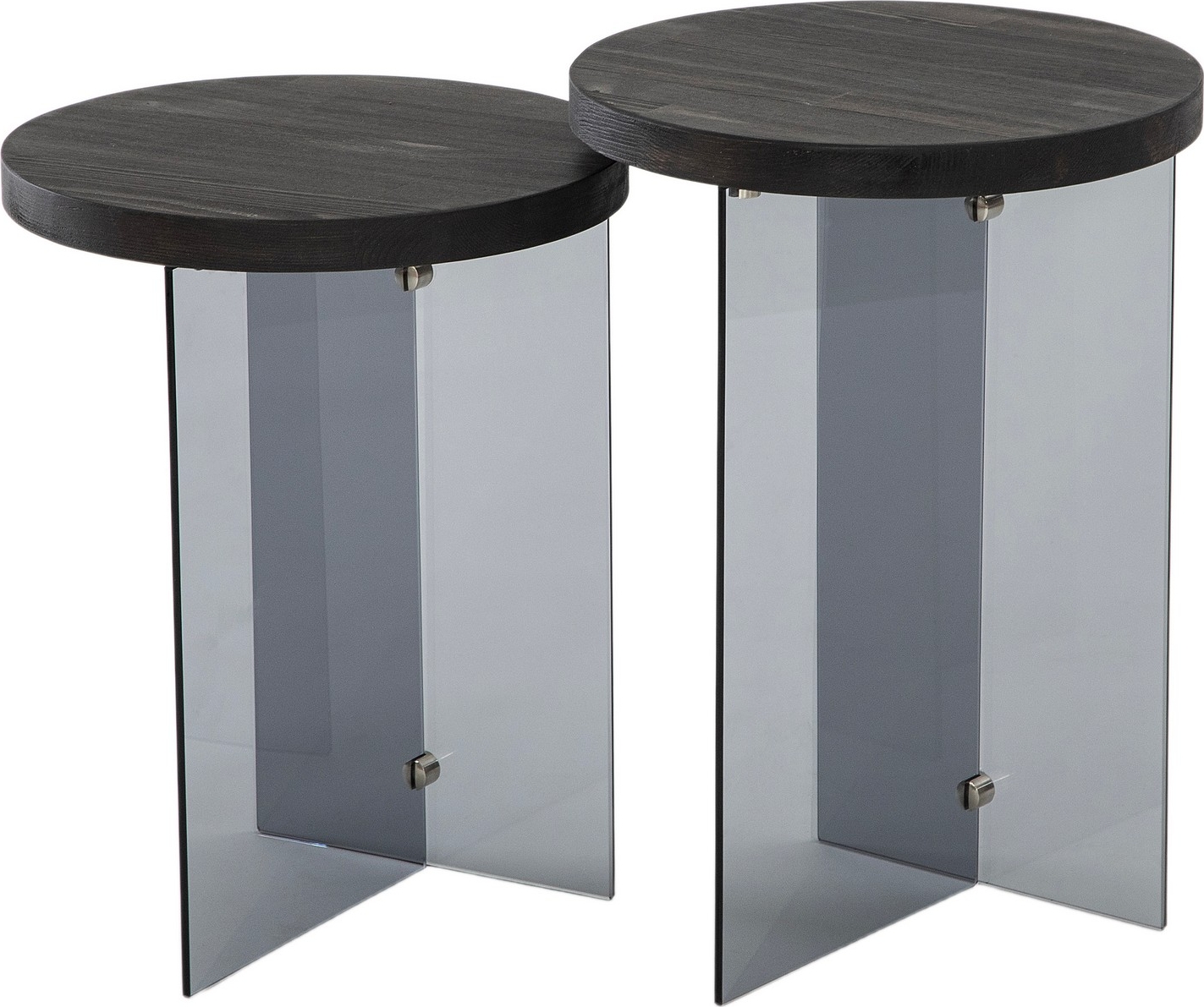 Serenity bijzettafelset �35/35 cm - Antraciet/donkergrijs